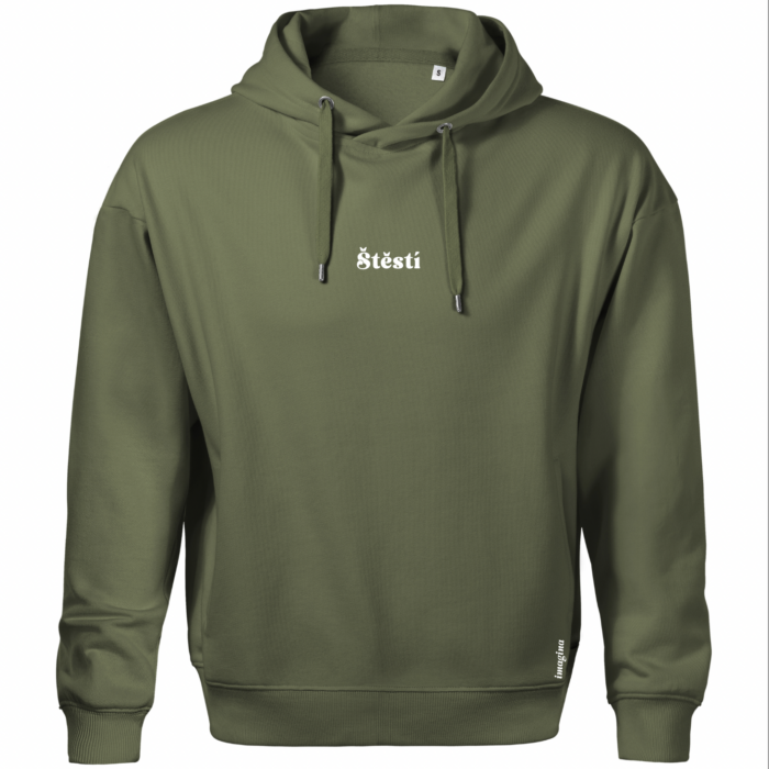 "Štěstí" Green Hoodie