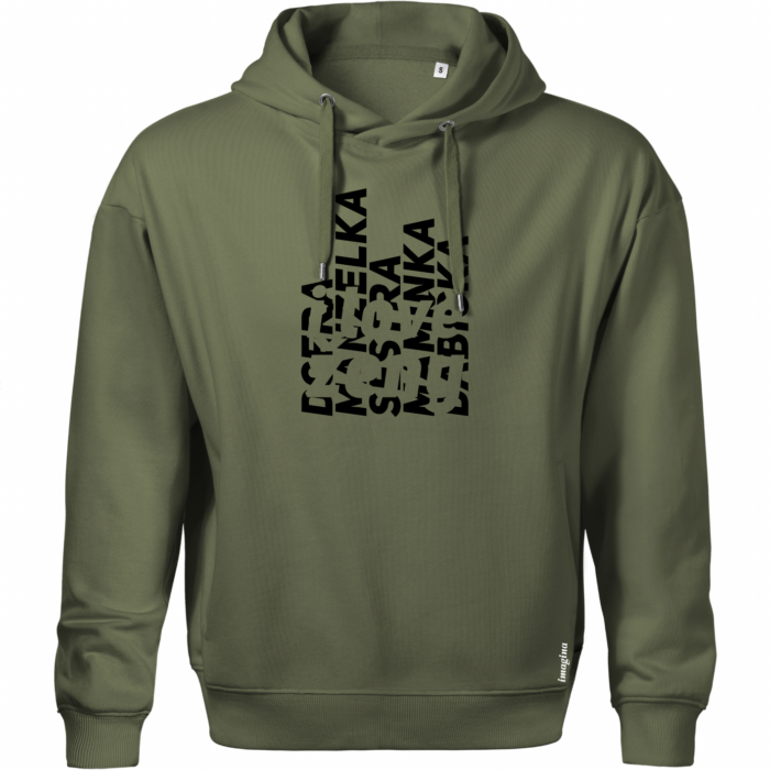 "I love ženy" Green Hoodie
