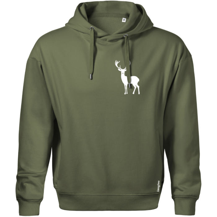 "Bílá laň" Green Hoodie