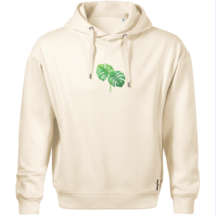 "Monstera" Cream Hoodie