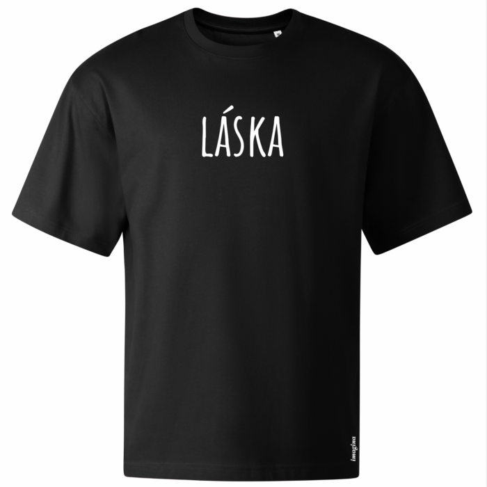 "Láska" oversized černé triko