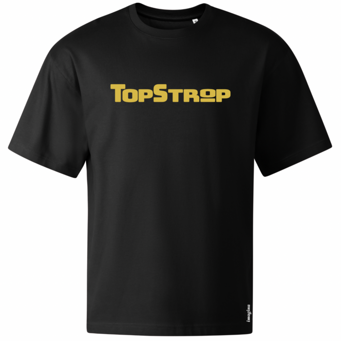 "Topstrop" oversized černé triko