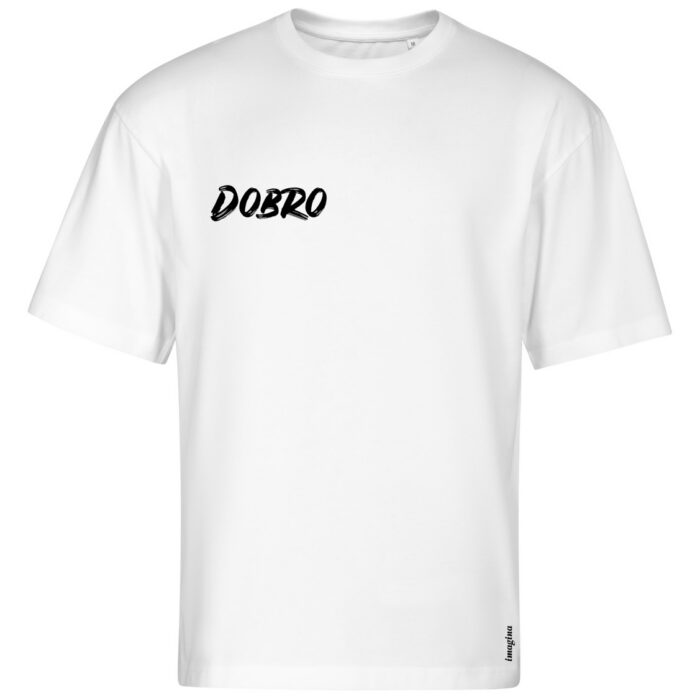 "Dobro" oversized bílé triko