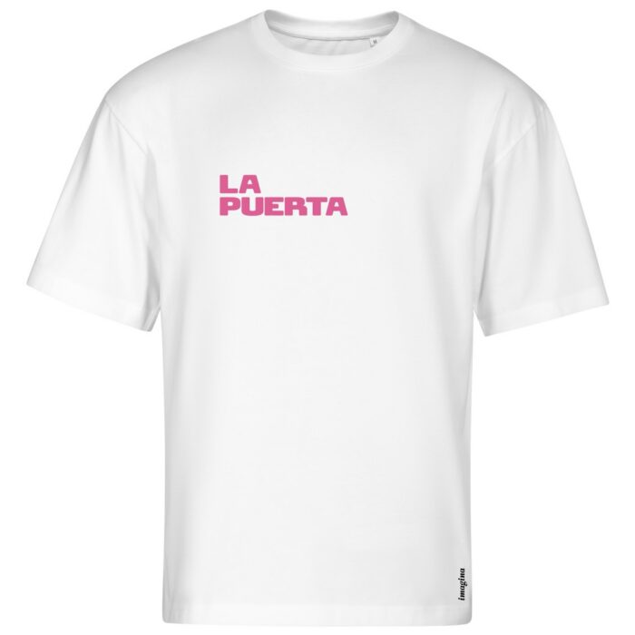 "La Puerta" oversized bílé triko